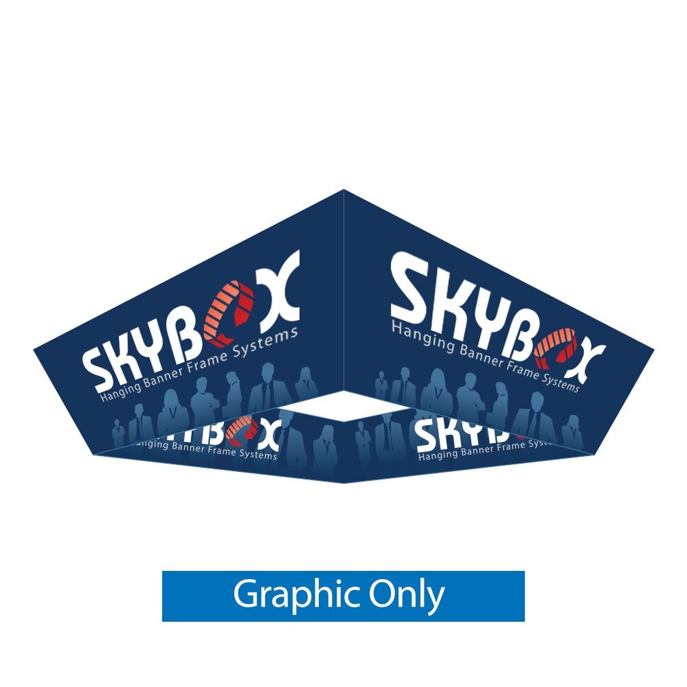 12x3.5 ft. Hanging Banner Tapered Square — Double Sided Graphic Only